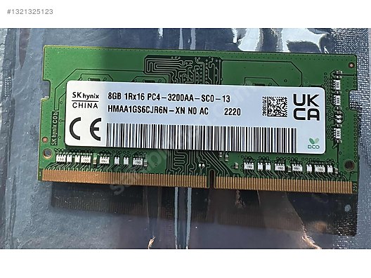 SK hynix DDR4 TEK SLOT 8GB RAM 3200 MHz sahibinden.comda - 1321325123