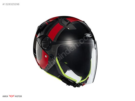 Zeus ZS-213 AX5 Black Red Grey Açık Kask - Yarım Kapalı Kasklar