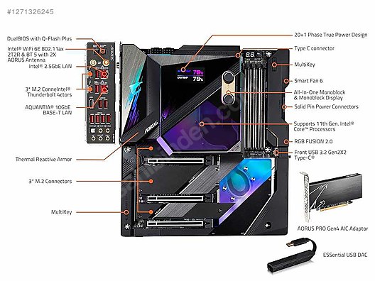 ACİL AORUS Z590 WATER FORCE - Anakart ve Tüm Masaüstü Bilgisayar Parçaları sahibinden.com'da