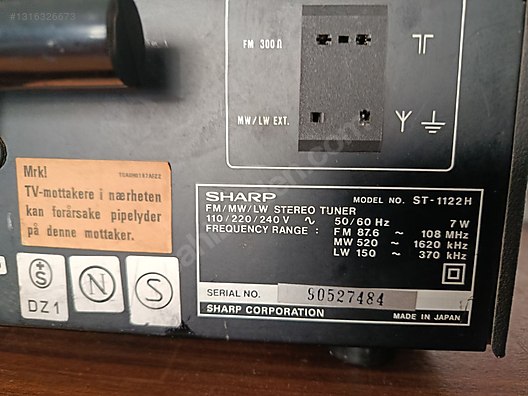 SHARP AMFİ.Japon üretimi.Tertemiz - İkinci El Sharp Müzik Seti