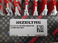 İzeltaş 8 li Çatal İki Ağız Kısa Tip Anahtar Takımı