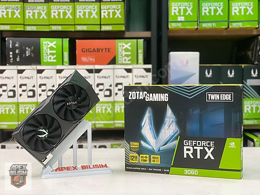 Zotac RTX 3060 Twin Edge 12 GB 192 BİT KUSURSUZ TEMİZLİKTE
