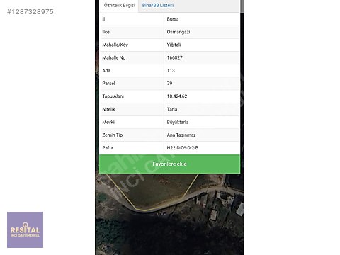 ULUDAĞ YOLU YİĞİTALİ KÖYÜNDE MUHTEŞEM MANZARALI BÜYÜKTARLA
