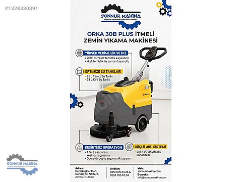 ORKA 30B PLUS AKÜLÜ ZEMİN TEMİZLEME MAKİNESİ - Sanayi Makineleri