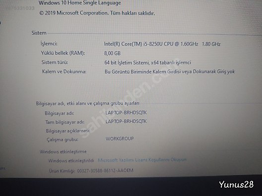 Hp I5 8250u Islemci 8gb Ram 2 Gb Ekran Karti 1tb Hdd Ilan Ve Alisveriste Ilk Adres Sahibinden Com Da 875331033