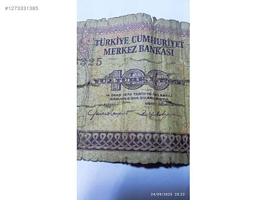 İkinci El ve Sıfır Alışveriş / Koleksiyon / Para & Madalya / Yerli / Kağıt Paralar / Cumhuriyet Dönemi