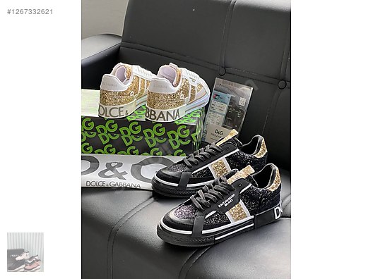 DOLCE&GABBANA キラキラスニーカー Dolce & Gabbana SORRENTO ラインストーン スニーカー レッド (Dolce