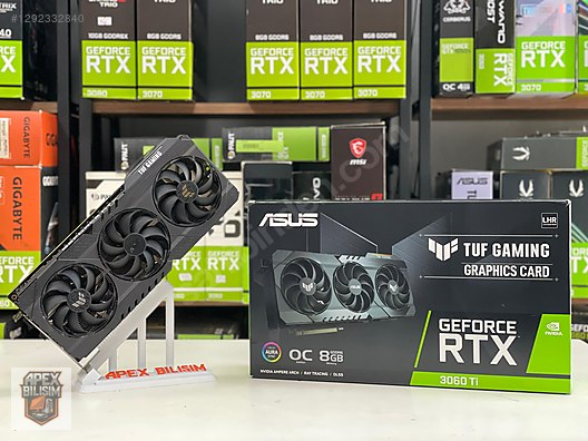 【中古品】ASUS GeForce RTX 3060 Ti OC 8GB ASUS GeForce RTX 3060 Ti TUF GAMING OC 8GB GDDR6X 256 Bit Ekran