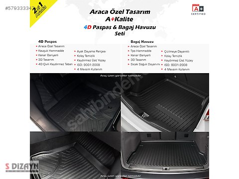 Otomobil Arazi Araci Ic Aksesuar Renault Megane 3 Sport Tourer 4d Havuzlu Paspas Bagaj Havuzu Set Sahibinden Comda 579333347