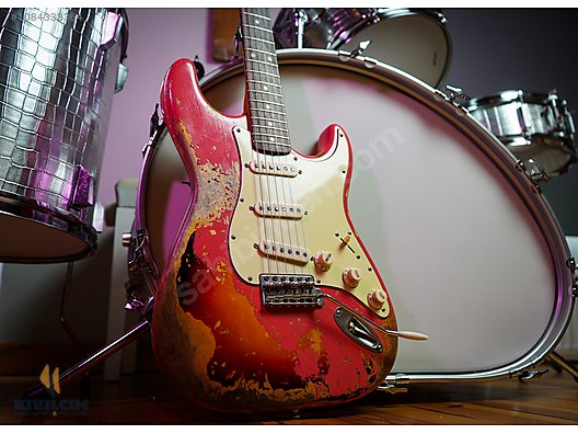 Elma Guitars Custom 60 s Stratocaster Shell Pink Over 3TS En