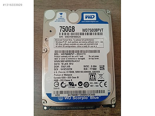 750 GB HDD SAGLAM sahibinden.comda - 1316333929