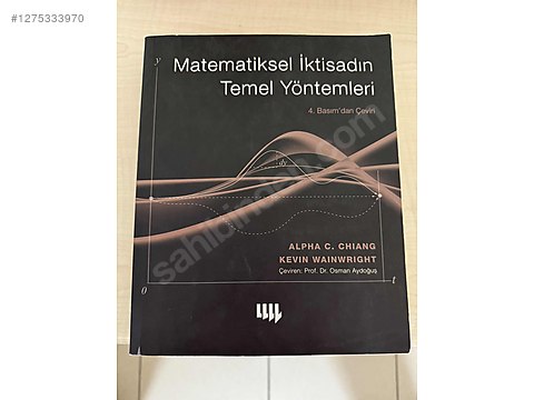 Matematiksel İktisadın Temel Yöntemleri Alpha C. Chiang sahibinden