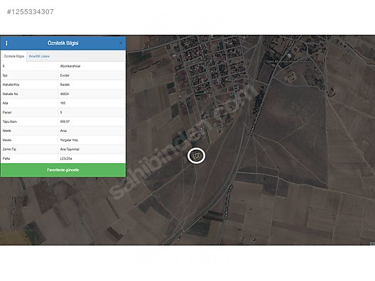AFYONKARAHİSAR, EVCİLER, BARAKLI KÖYÜ SATILIK ARSA...