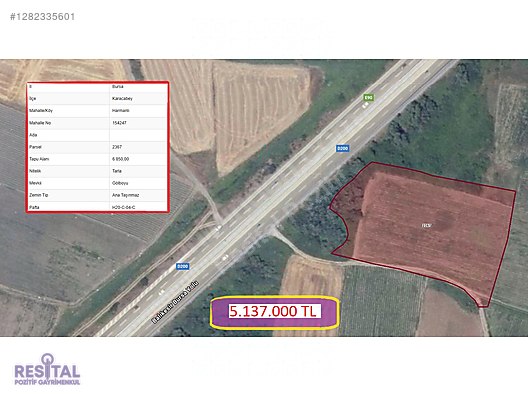 HARMANLI KARACABEY YATIRIMLIK DEĞERLİ MÜLK İZMİR YOLUNA SIFIR