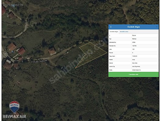 DÜZCE MERKEZ ÇİFTLİKKÖY'DE KONUT İMARLI SATILIK ARSA
