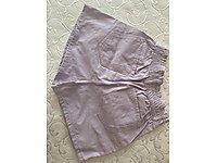 lila rengi kot şort 36 beden s