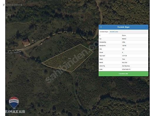 DÜZCE MERKEZ ÇİFTLİKTE MAH. SATILIK KONUTA UYGUN 3.571 M²