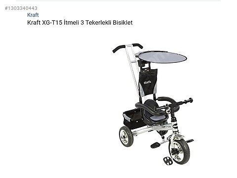Kraft XG-T15 İtmeli 3 Tekerlekli Bisiklet sahibinden.comda