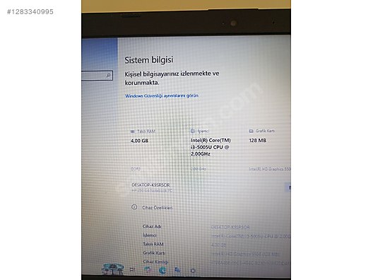 İkinci El ve Sıfır Alışveriş / Bilgisayar / Dizüstü (Notebook) / Laptop / HP