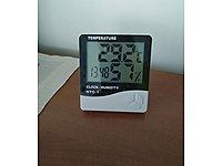 HTC djital nem ısı ölçer saat alarmı odasıcaklığı iç mekan ölçer