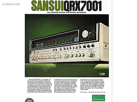 Sansui Receiver Amfi - SANSUİ QRX 7001 (QuadraphonicReceiver)