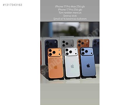 Apple / iPhone 17 Pro Max / İPhone 17 Pro Max 256gb sahibinden
