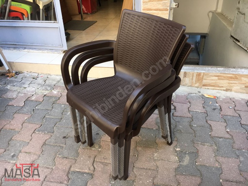 ALÜMİNYUM AYAK PLASTİK RATTAN SANDALYE DIŞ MEKAN CAFE