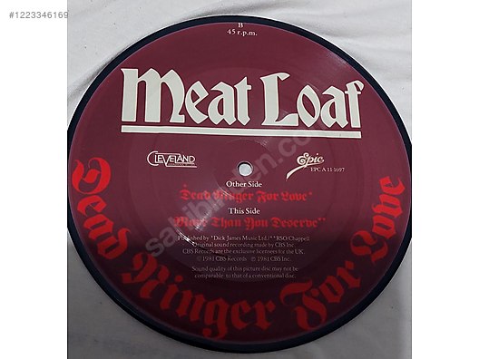 Meat Loaf&Dead Ringer 45lik,1981 UK Baskı orijinal,P7-8, K Yok - Müzik Plakları Alışverişte İlk Adres sahibinden.com'da