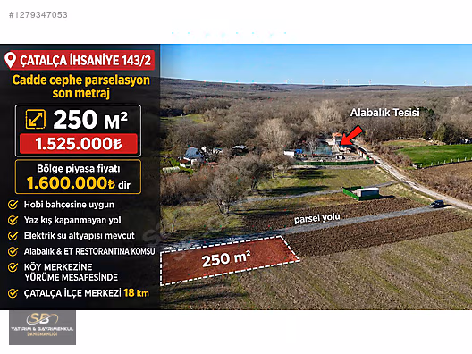 İhsaniye Cadde Cephe Parselasyon Çaplı Muvafakatlı 250 m² Acil