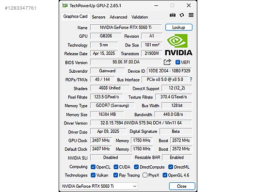 Sahibinden Ekran Kartı