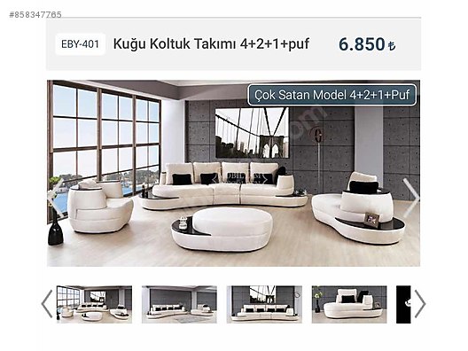 Koltuk Takimi Kugu Koltuk Takimi 4 2 1 Puf Sahibinden Comda 858347765