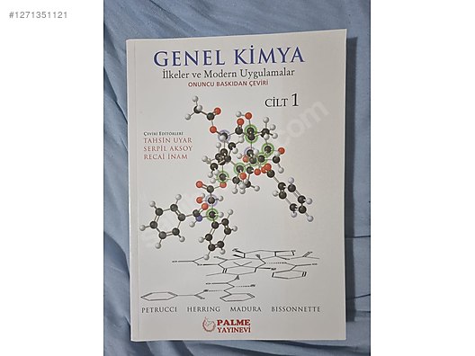 Genel Kimya Cilt 1 Palme Yayıncılık sahibinden.comda - 1271351121