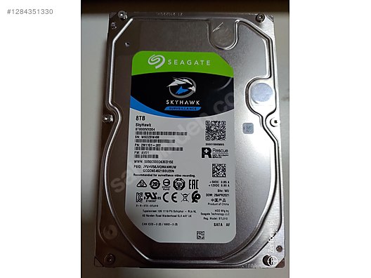 Seagate Skyhawk 8TB Güvenlik HDD 7/24 ST8000VX004 sahibinden.comda