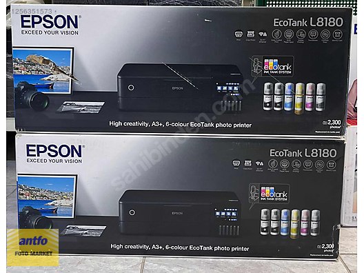 EPSON EcoTank L8180 Fotoğraf Yazıcı Tarayıcı Fotokopi sahibinden