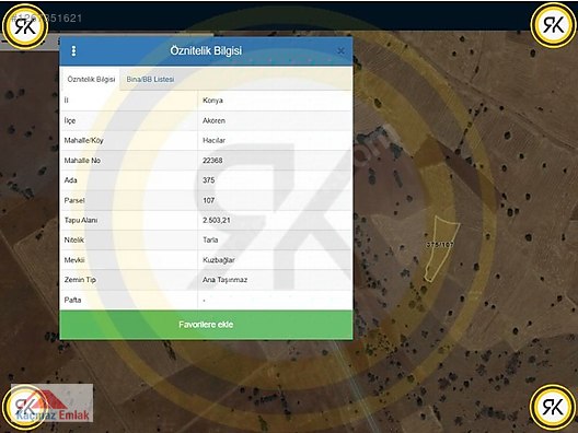 AKÖREN HACILAR'DA EKİLİR TARIM ARAZİSİ, MÜSTAKİL TAPULU #1267351621