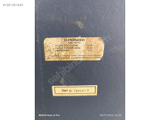 Sahibinden Pioneer Set Hoparlörü hoparlör