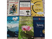 Kişisel gelişim kitapları da var