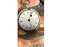 1900 LAR KURMALI GÜMÜŞ CEP SAATİ FRANSIZ. EL YAPIMI