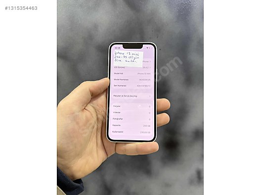 Apple / iPhone 13 Mini / YD İphone 13 Mini 256 GB 75 on sahibinden