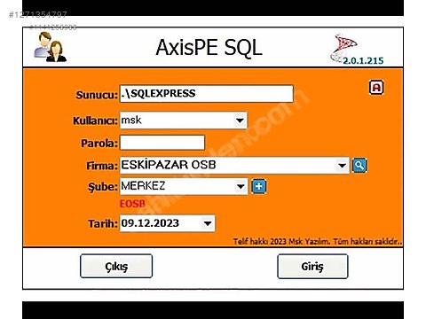 AxisPE Ticari Yazılım sahibinden.comda - 1271354797