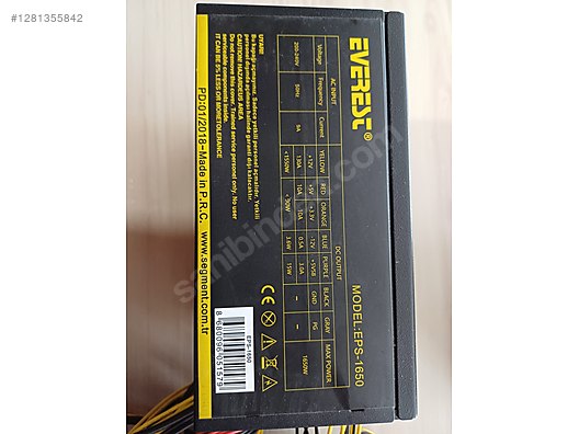 Everest EPS-1650 1650 W Güç Kaynağı - Güç Kaynağı ve Tüm Masaüstü Bilgisayar Parçaları sahibinden.com'da