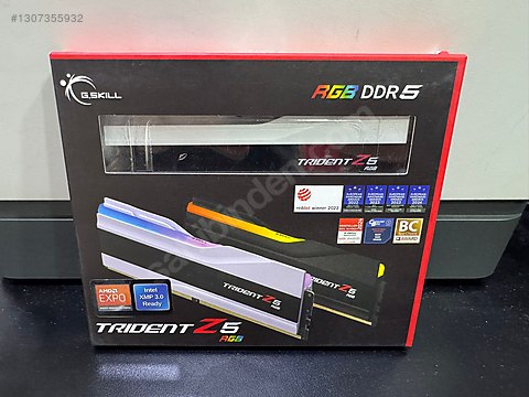 GSKILL 64GB (2x32GB) TRIDENT Z5 BEYAZ DDR5 6000 CL36 KAPALI KUTU GSKILL 64GB (2x32GB) TRIDENT Z5 BEYAZ DDR5 6000 CL36 KAPALI KUTU