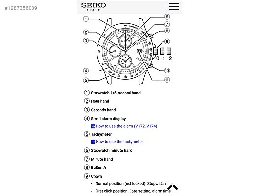 Vk63 Seiko 6t63 Movement Seiko 6t63a Original SEIKO 6T63 6T63A