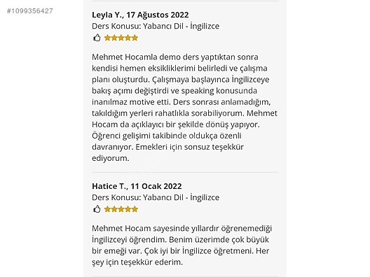 Özel Ders Verenler / Yabancı Dil