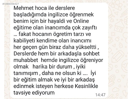 Özel Ders Verenler / Yabancı Dil