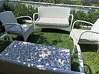 Bahçe örme plastik orjinal koltuk takımı