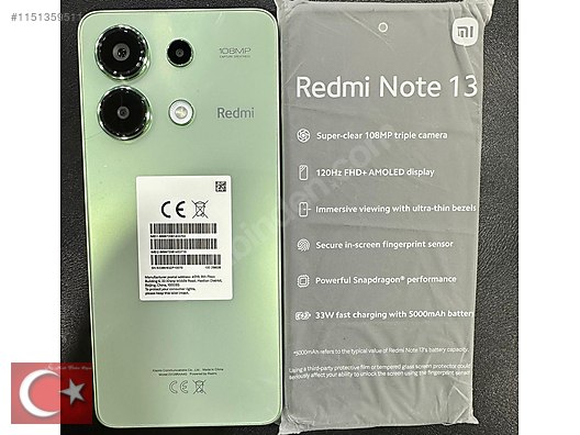 Xiaomi / Redmi Note 13 / Redmi not 13C 8 ram 128 GB full kutulu at   - 1141501285
