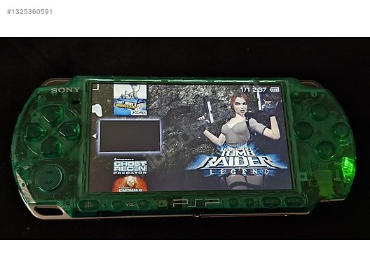 Kusursuz PSP 3000 Şeffaf Yeşil | Çiziksiz | 16GB Kart on