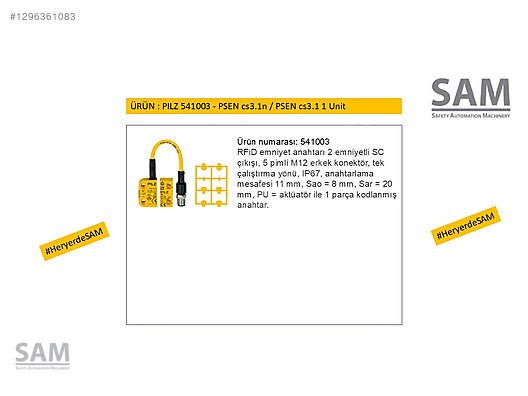 ÜRÜN : PILZ 541003 - PSEN cs3.1n / PSEN cs3.1 1 Unit - Pilz