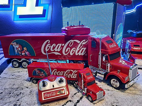 büyük boy) coca cola tır kamyon uzaktan kumandalı tabela on